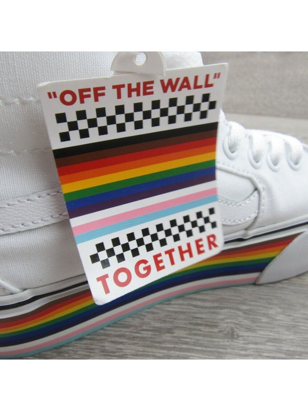 Vans SK8-HI Tapered Rainbow Pride Shoes Womens Size 7.5 NEW - Picture 10 of 15